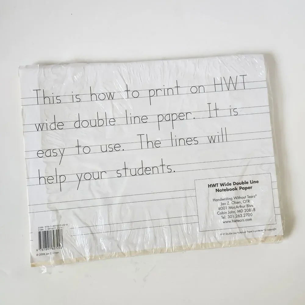 Handwriting Without Tears Wide Double Line Loose Notebook Paper + My Journal